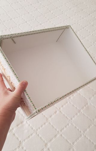 Caja vino portuguesa decorada vintage