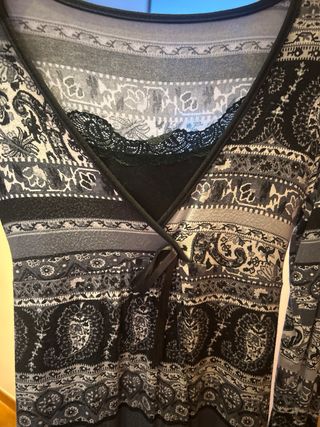 Vestido manda larga hecho en Italia