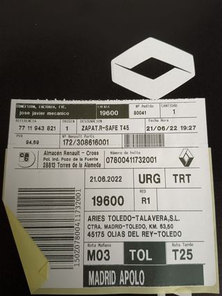 Zapatos de seguridad Renault 45