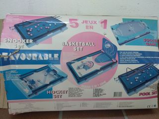 Tablero mesa multijuegos 5 juegos en 1