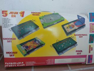 Tablero mesa multijuegos 5 juegos en 1