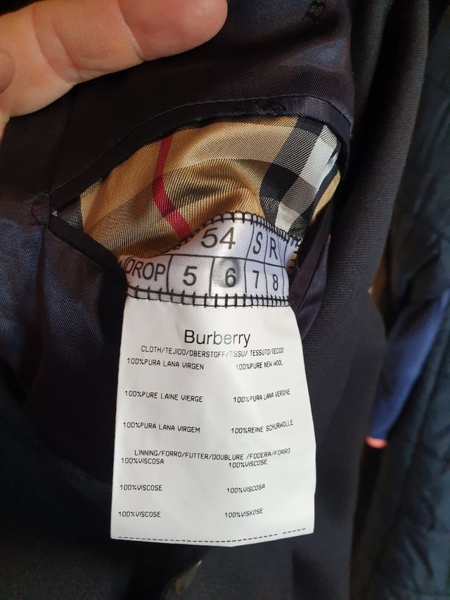 NUEVO Traje Burberry 100% lana virgen hombre
