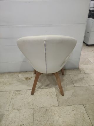 Sillón Butaca polipiel Blanca. Ref AB09