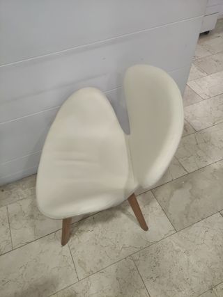 Sillón Butaca polipiel Blanca. Ref AB09