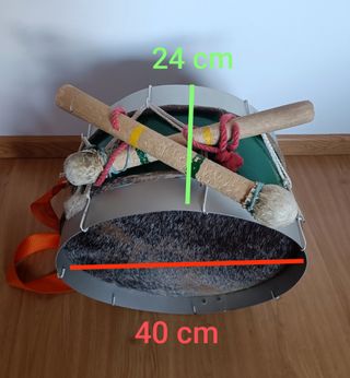 Traditional bass drum in natural leather