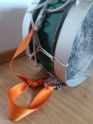 Traditional bass drum in natural leather