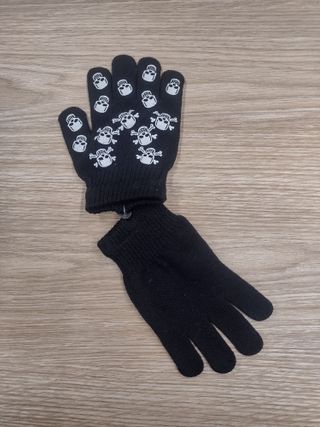 Guanti con stampa Scheletri - Taglia Unica