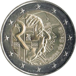 8 Monedas 2 € Francia conmemorativas