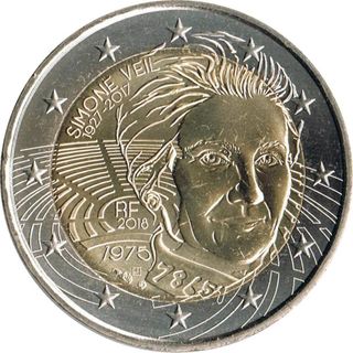 8 Monedas 2 € Francia conmemorativas