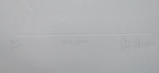 Cuadro litografia dibujo palo golf TEE OFF