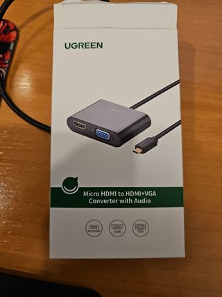 Adaptador micro hdmi a hdmi y vga ideal Raspberry