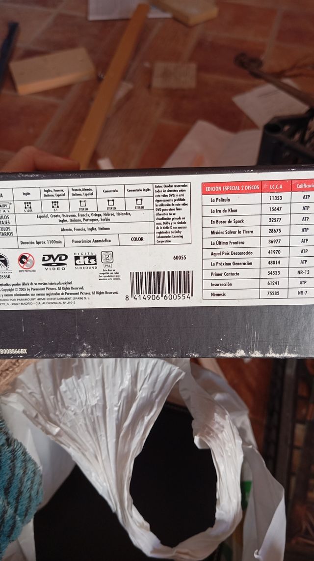 Caja DVD star trek