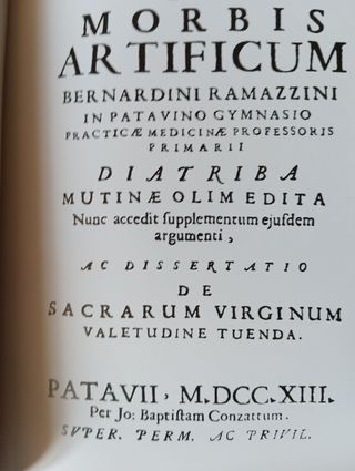 B. Ramazzini, Tratado enfermedades