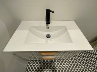 Mueble baño 80 cm con lavabo y espejo