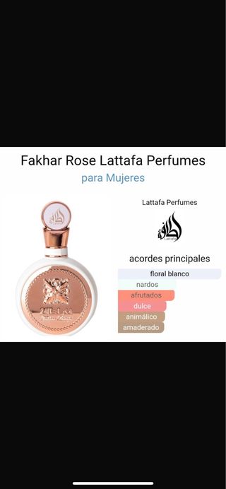 Perfume Fakhar Rose Mujer Original 100ml