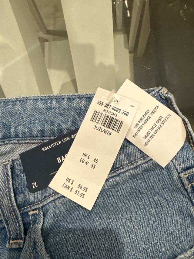 Hollister holgado de tiro bajo