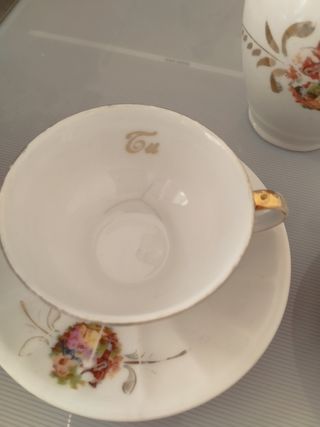 Juego de dos tazas "tú y yo". Muy antiguo.