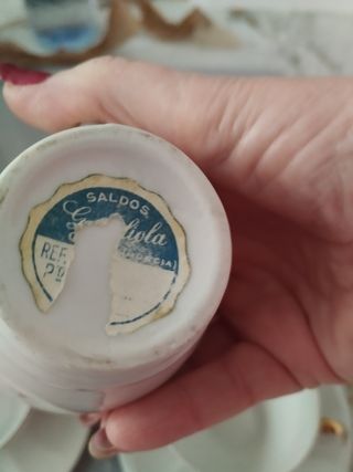 Juego de dos tazas "tú y yo". Muy antiguo.