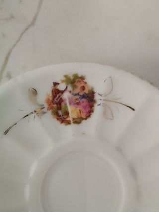 Juego de dos tazas "tú y yo". Muy antiguo.