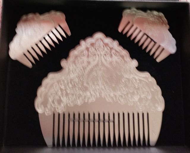 Peinetas grabadas en plateadas y doradas