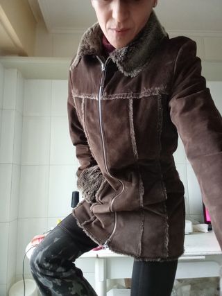 Chaqueta piel abrigo talla 36 nuevo