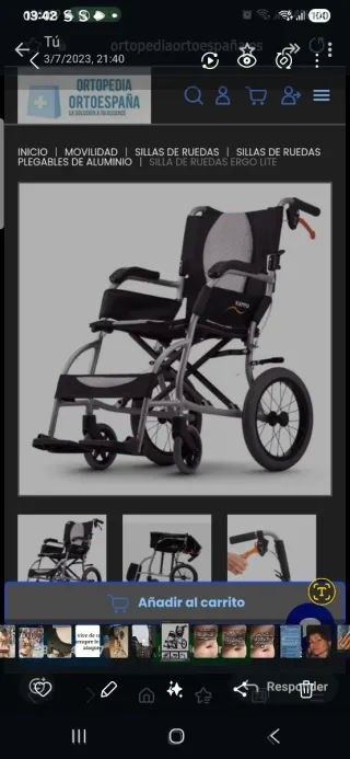 Silla de ruedas. NUEVA