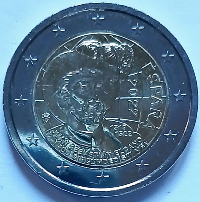2 euros conmemorativos Espan̈a 2022