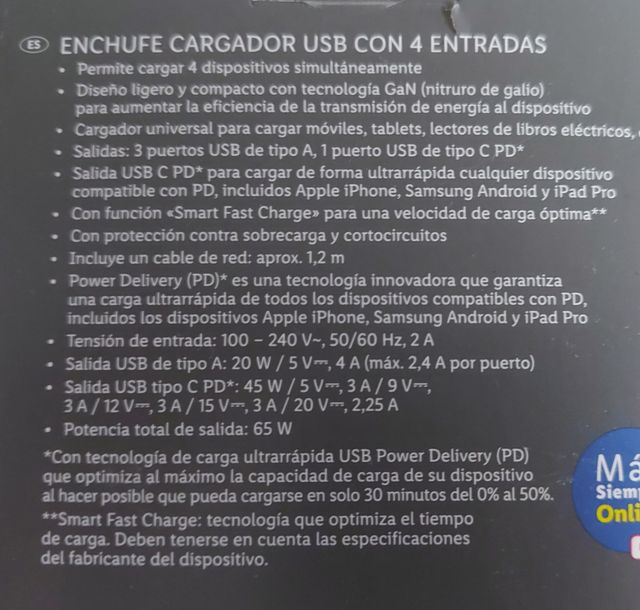 Multi cargador USB
