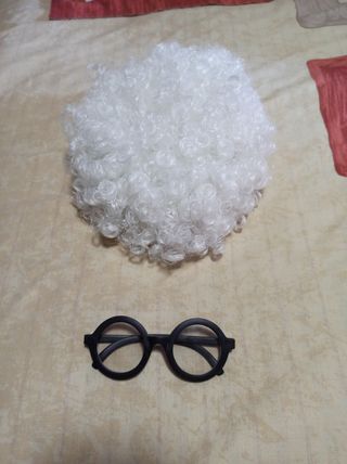 Peluca y gafas disfraz de Einstein