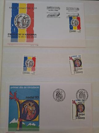 2 sellos y SPD Andorra 1993
