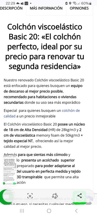 Colchon visco nuevo