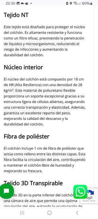 Colchon visco nuevo