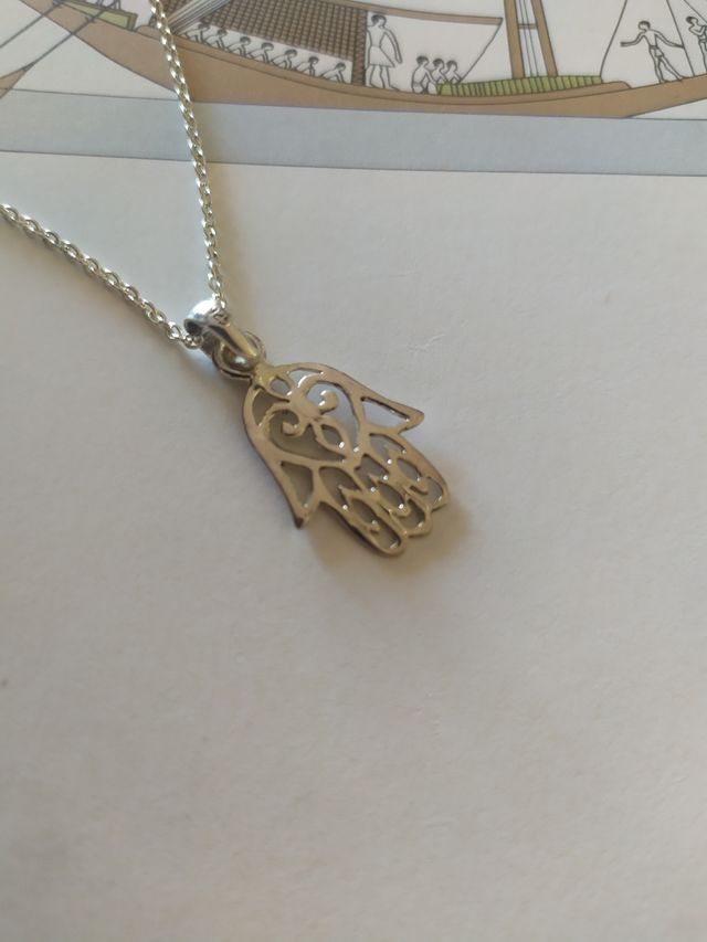 Colgante con cadena plata