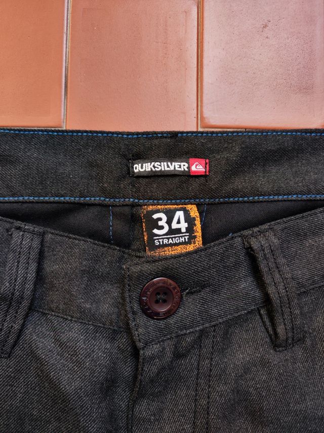 Quiksilver pantalone stright fit taglia 34 grigio