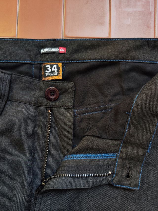 Quiksilver pantalone stright fit taglia 34 grigio