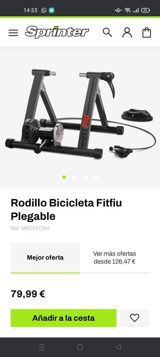 Rodillo bicicleta estática Fitfiu