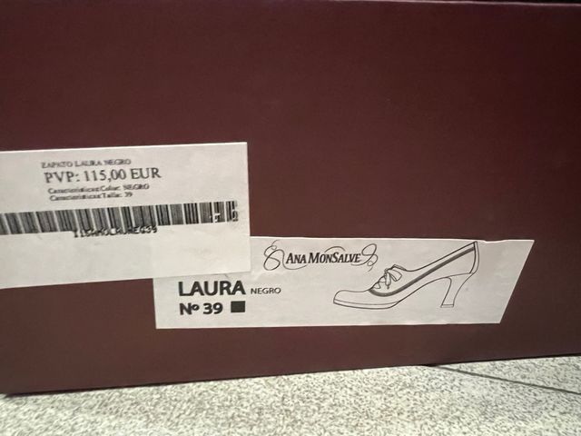 Zapatos negros tacon Ana Monsalve