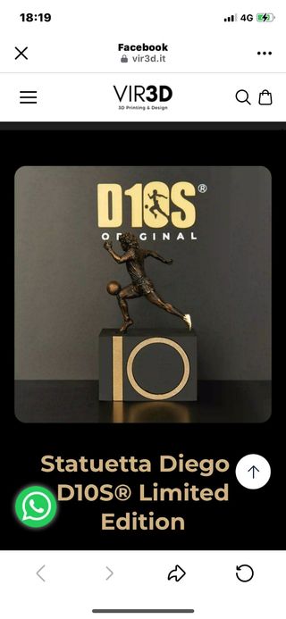 Maglia e statua Maradona