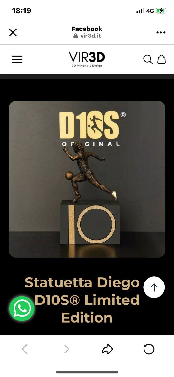 Maglia e statua Maradona