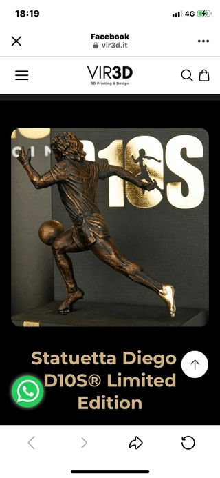 Maglia e statua Maradona