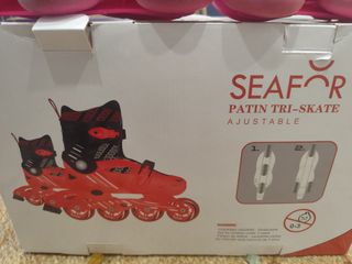 Patines con casco y protecciones