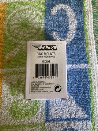 anillas visor 30 mm para carril 11mm