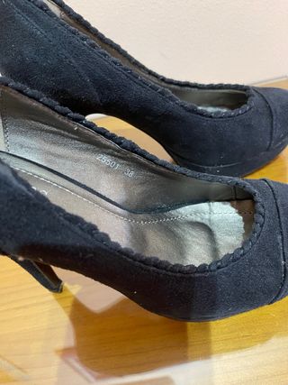 Zapato vestir negro ante Talla38 Marca DOSPIES