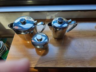 Juego de cafe de acero inoxidable