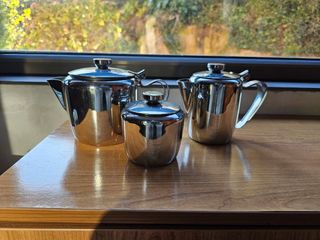 Juego de cafe de acero inoxidable