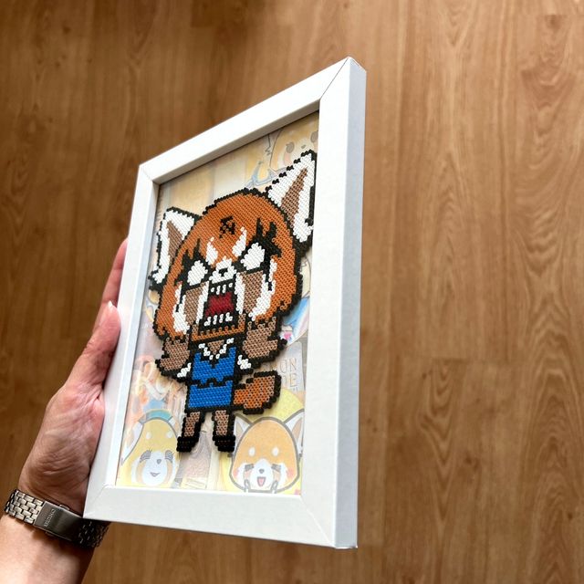 Cuadro Aggretsuko Hama Beads