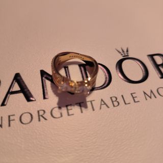 Anillo lazo dorado talla 52