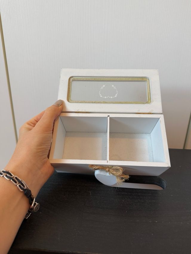 Scatola da tè due scomparti