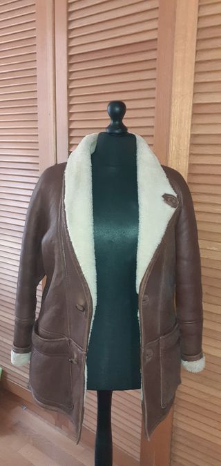 Giaccone donna pelle marrone tg. 46/48 i