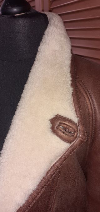 Giaccone donna pelle marrone tg. 46/48 i